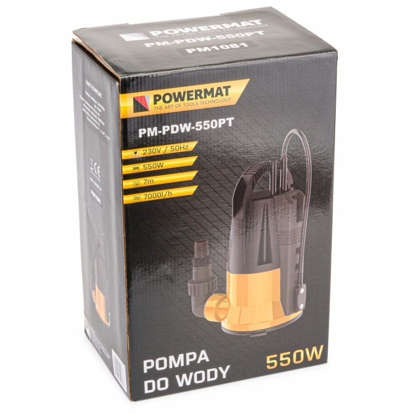 Čerpadlo na čistou a špinavou vodu, elektroda 550W PM-PDW-550PT