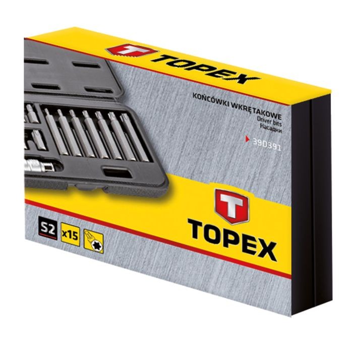 Torx skrutkovacie bity, sada 14ks 39D391 TOPEX