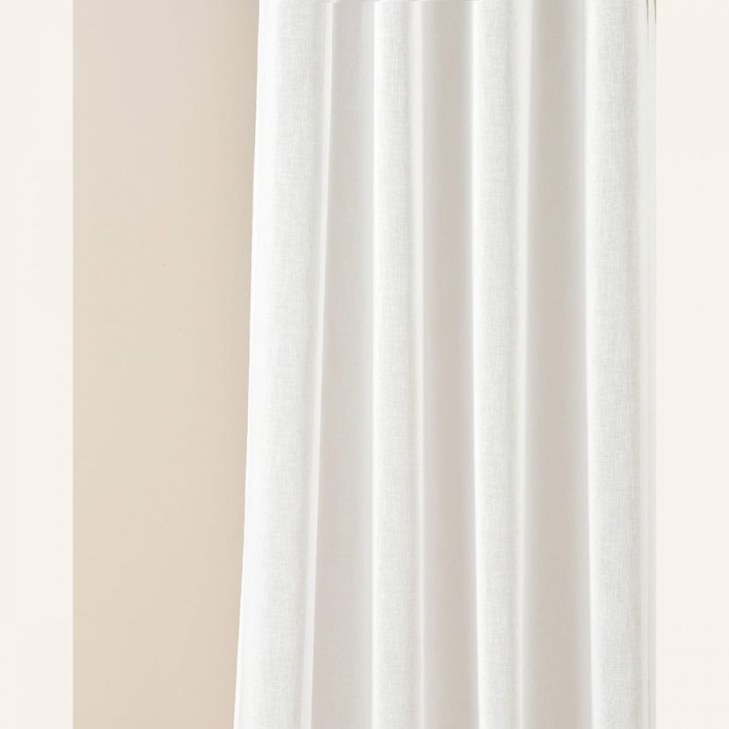 Bílý závěs Sensia s průchodkami 140 x 260 cm
