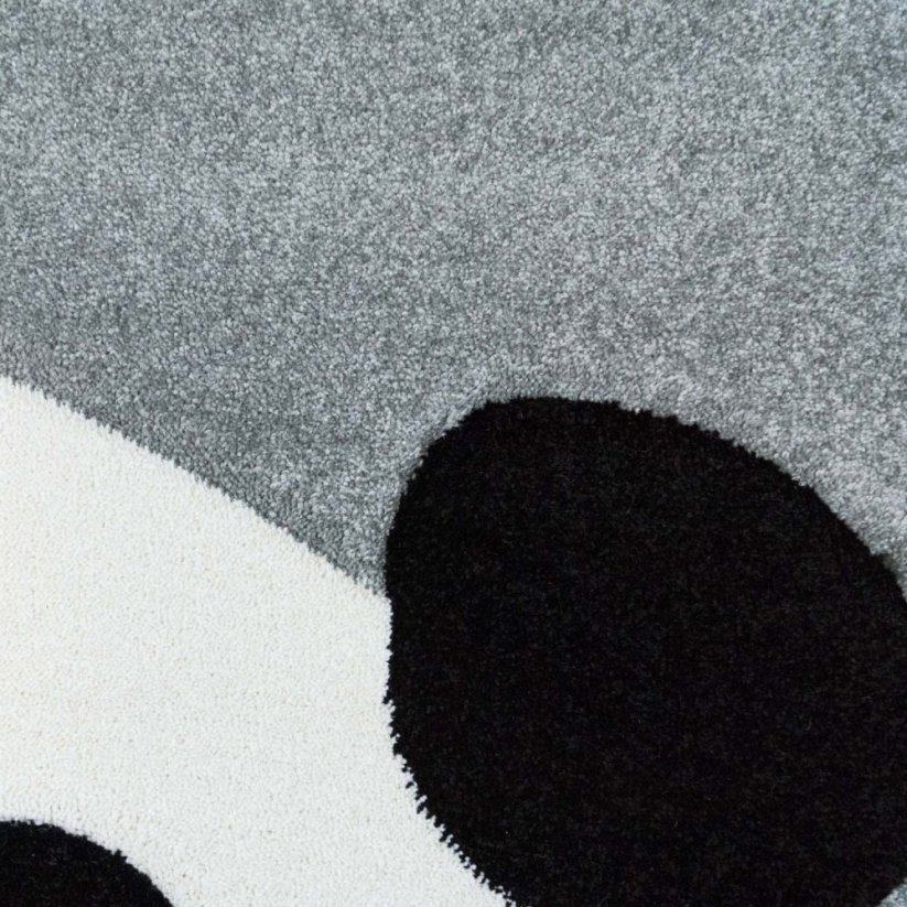 Dětský šedý koberec na hraní panda