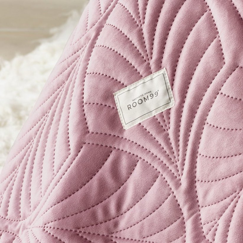 Prekrivač za krevet od ružičastog velura Feel  220 x 240 cm