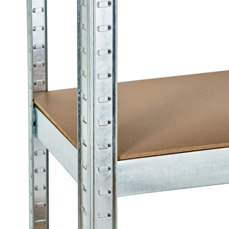 Stabilný kovový úložný regál s 5 policami 180x90x40