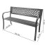 Aluminijasta vrtna klop 125 x 53 x 77 cm