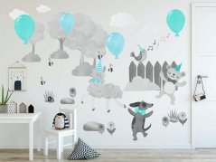 Incredibile adesivo da parete per bambini con animali felici