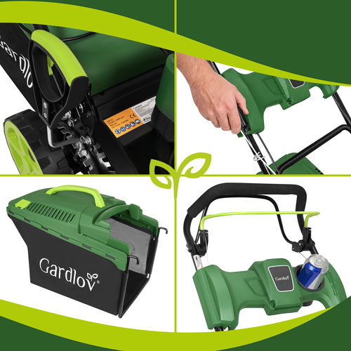 Benzínová sekačka na trávu GARDLOV DriveXPro 196 cm³ - dosah 51 cm, koš 60 l