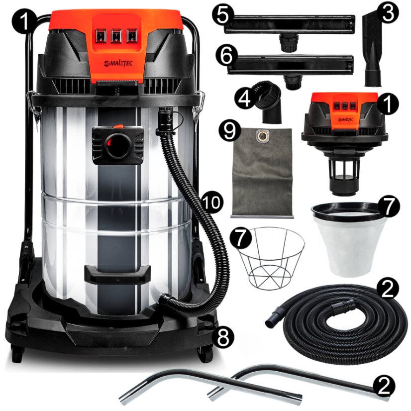 Průmyslový bezsáčkový vysavač MALTEC ML3600W 3000W 80L