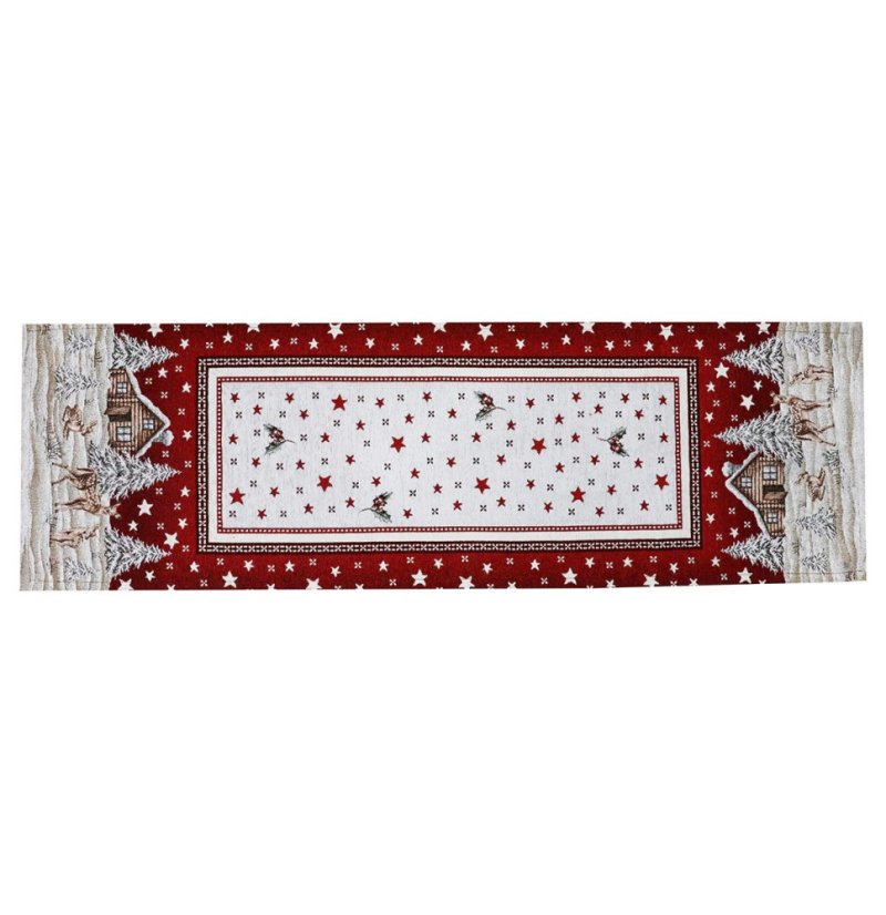 Božićni tapiserijski stolnjak Zimski krajolik