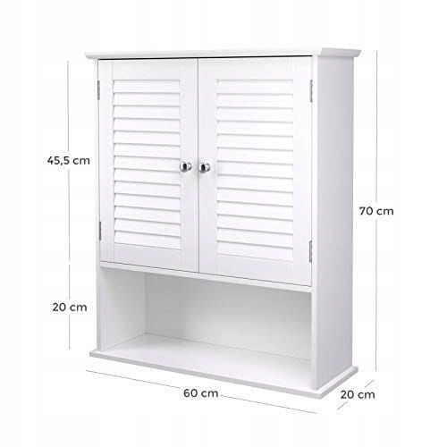 Viseča kopalniška omarica iz MDF 60 x 70 x 20 cm