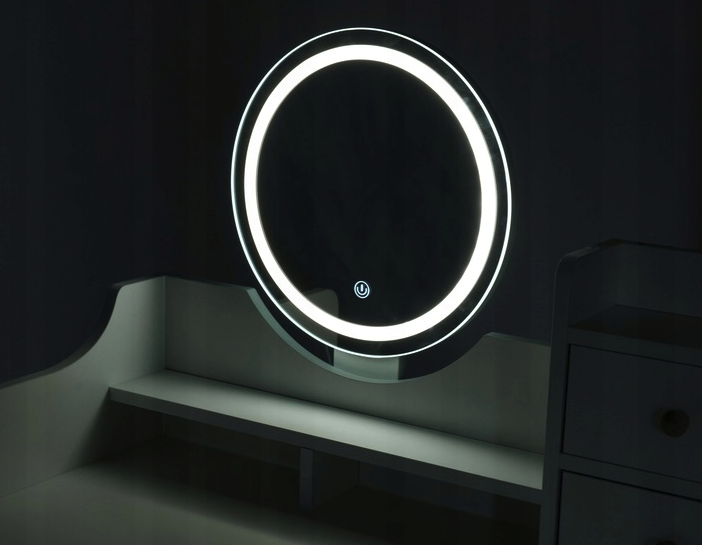 Elegantný toaletný stolík s LED svetlom v škandinávskom dizajne