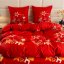 Vánoční povlečení ze syntetické bavlny – červené s nápisem Merry Christmas