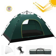 Cort de camping verde pentru 2-3 persoane 200 x 140 x 115 cm