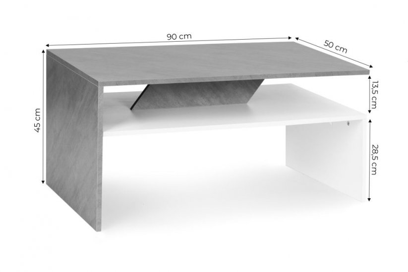 Lesena mizica za dnevno sobo