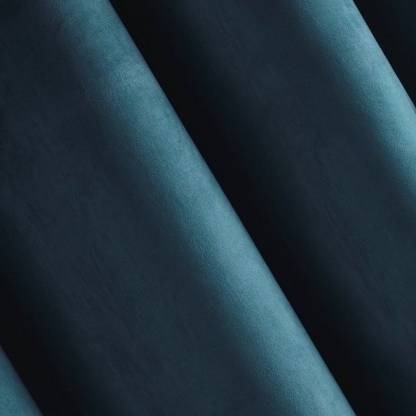 Modern ringlis kék sötétítő függöny 140 x 250 cm