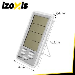 Meteorologická stanice IZOXIS – digitální teploměr, vlhkoměr, hodiny a budík