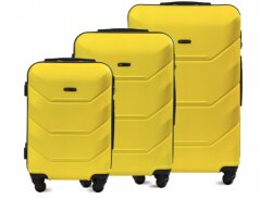 Komplet potovalnih kovčkov 3 v 1, rumene barve