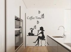 Zidna naljepnica za kuhinju Vrijeme je za vašu šalicu kave