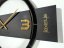 BLACK & GOLD ASYMMETRY, dizajnerski zidni sat od 30 cm
