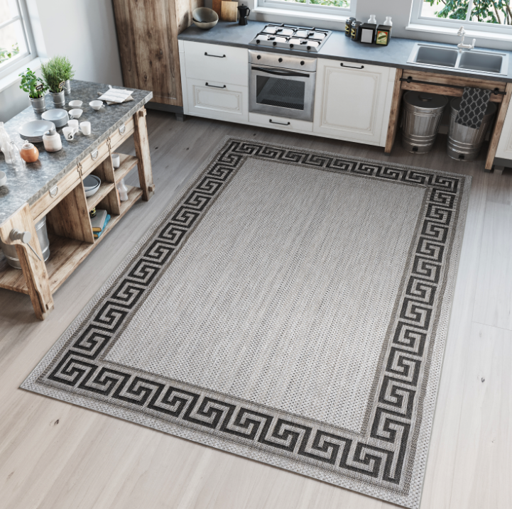 Sivý koberec s egyptským vzorom Melissa
