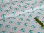 Bela posteljnina s turkiznimi sidri - Velikost: Širina: 160 cm Dolžina: 200 cm, Velikost: 70 x 80cm