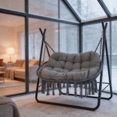 Függő hintaszék szerkezettel, kókusz 2 személyre POLY