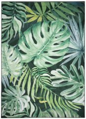 Moderner Teppich FLANNEL mit Monstera-Motiv