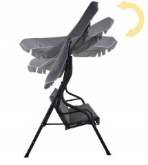 Udobna vrtna ljuljačka u sivoj boji