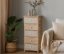 Kommode LUIZA mit 5 Schubladen - Boho-Design, 40 x 29 x 90 cm