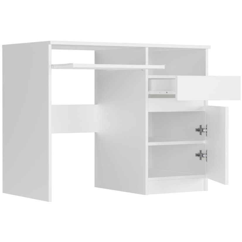 Birou de scris modern cu dulap 90x50 cm - diverse variante de culori - Culoare: Alb