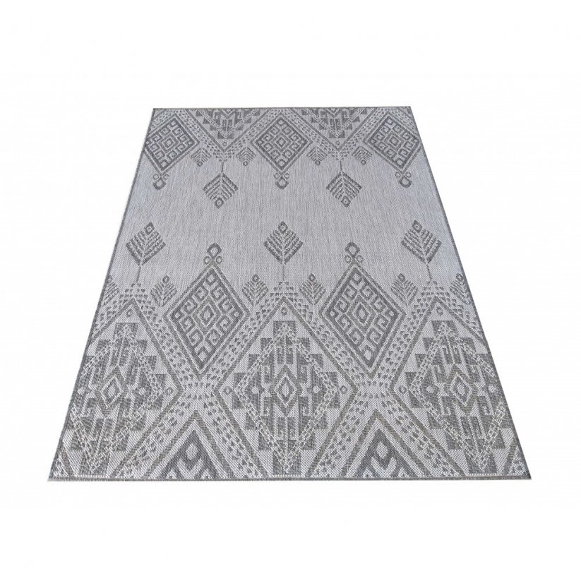 Дизайнерски сив килим със сложна шарка - Размерът на килима: Ширина: 160 см | Дължина: 230 см
