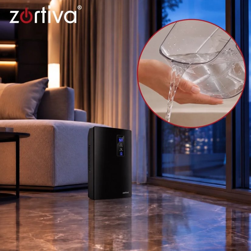 Odvlhčovač vzduchu Zortiva Black – 700 ml/24 h