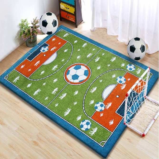 Tepih s uzorkom nogometnog igrališta za dječake