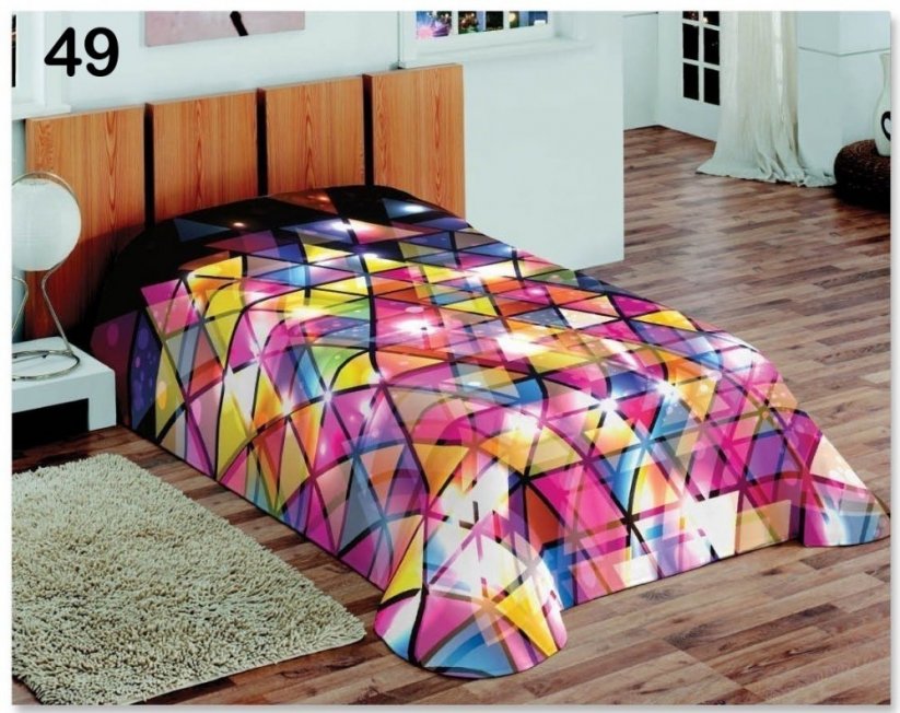 Dekorační barevné přikrývky a deky v disco stylu
