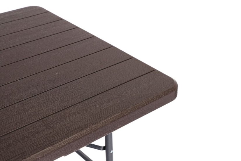 Set za kampiranje 180cm + 2 klupe u smeđoj boji