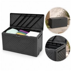 Zahradní úložný box s víkem v antracitové barvě o objemu 280 litrů – 112 x 56 x 44 cm