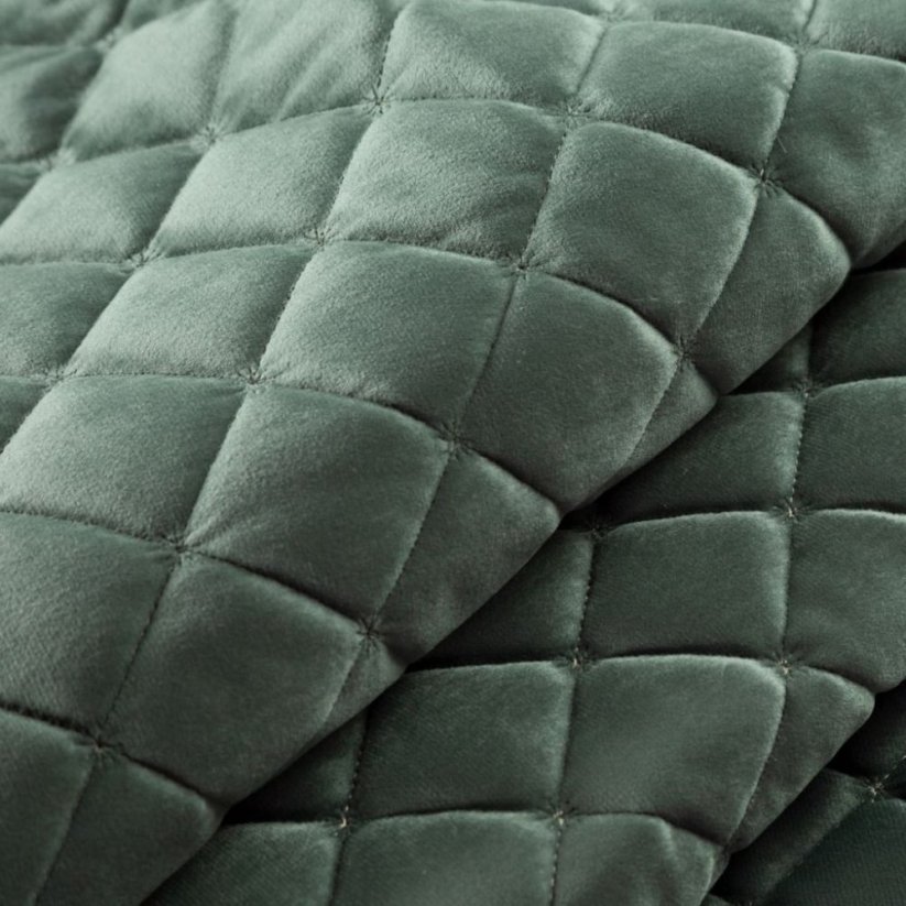 Luxusný zelený prehoz na posteľ s jemným prešívaním