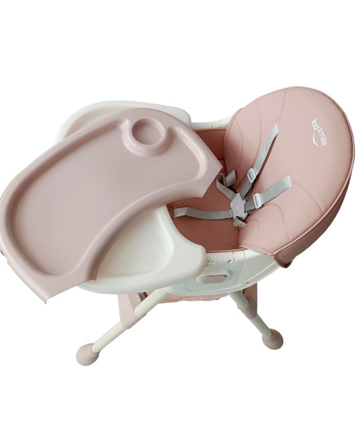 Skládací jídelní židlička 4v1 – růžová