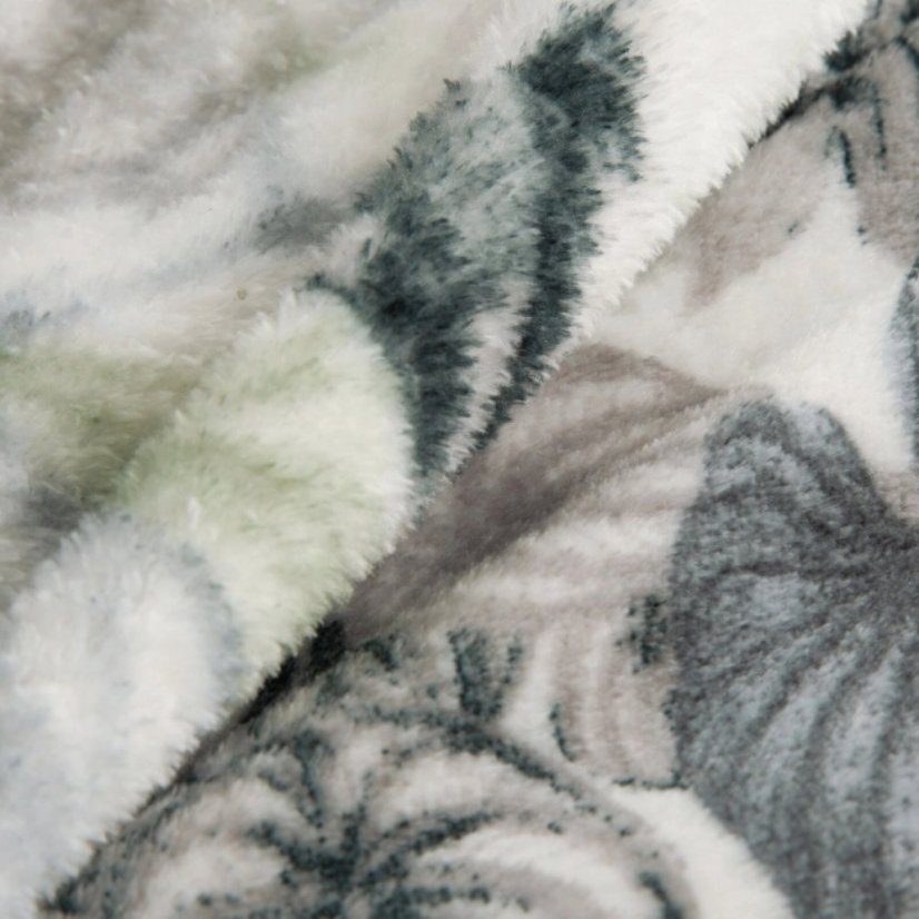 Luxusná akrylová deka s motívom tropických kvetov