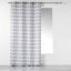 Skandinavischer weiß gemusterter Vorhang auf Ringen 140 x 260 cm