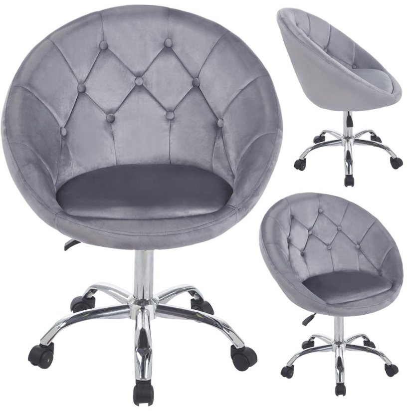 Sametová kancelářská židle RUNDO