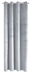 Bársonyos világosszürke sötétítő függöny ringlivel 140 x 250 cm