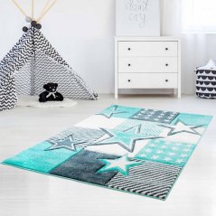 Ментолов килим за игра за детската стая STARS