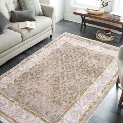 Modern vintage szőnyeg bézs arany keleti mintával