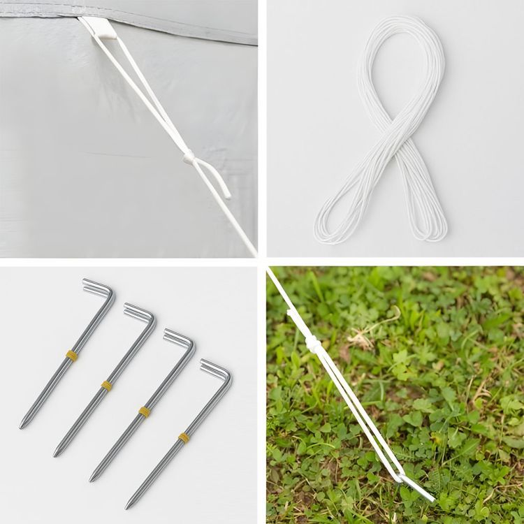 Tenda da giardino con 4 pareti 3x3 m