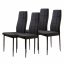 4 db fekete színű, modern kialakítású székből álló készlet