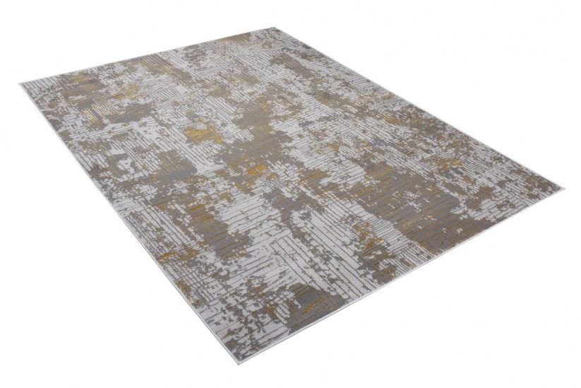 Covor modern gri cu motiv auriu - Dimensiunea covorului: Lăţime: 80 cm | Lungime: 150 cm