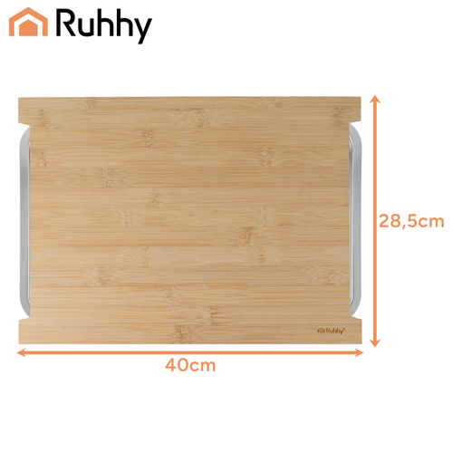 Bambusz vágódeszka kihúzható tárolókkal