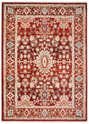 Elegantný koberec červenej farby