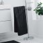 Črna bombažna brisača 70 x 130 cm