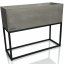 Kovový kvetináč v šedej farbe s hladkým povrchom LOFT FIORINO 62X22X50 cm Kovový kvetináč v šedej farbe s hladkým povrchom LOFT FIORINO 62X22X50 cm