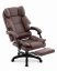 HC-1031 ergonomikus irodai szék öko-bőrből, lábtartóval - barna színben